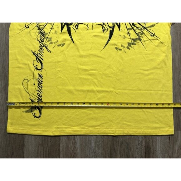 Vintage Tapout American Arrogant Yellow T Shirt Size 2XL - Picture 3 of 7
